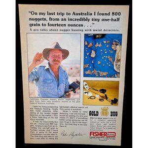 Fisher Research Laboratory Print Ad Vintage 80s Metal Detectors Los Banos CA